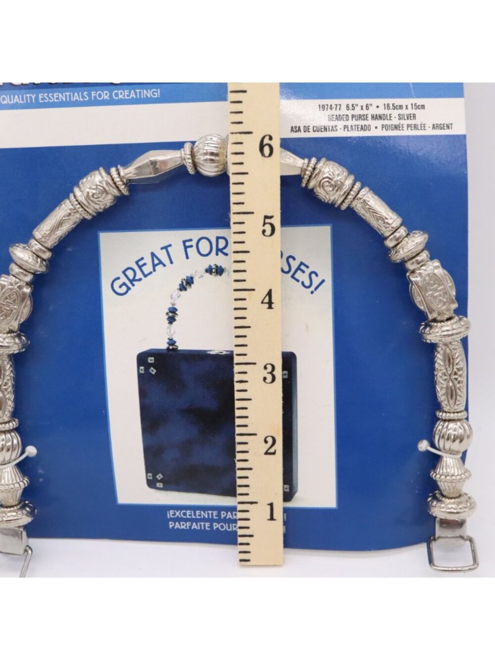3 New Purse Handles Craft/Sewing Every Mary Wood & Clear Plastic - Darice Silver - Picture 7 of 7